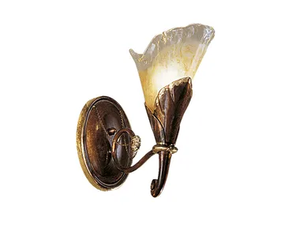 CREAMY 315/A1 - Rust/gold leaf wall light with amber glass _ Possoni Illuminazione